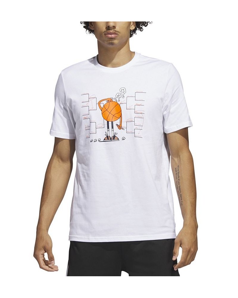 Men's Lil' Stripe Classic-Fit Basketball Bracket Graphic T-Shirt White $22.00 T-Shirts