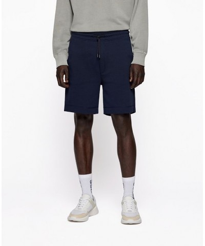 BOSS Men's Drawstring French Terry Shorts Blue $49.98 Shorts