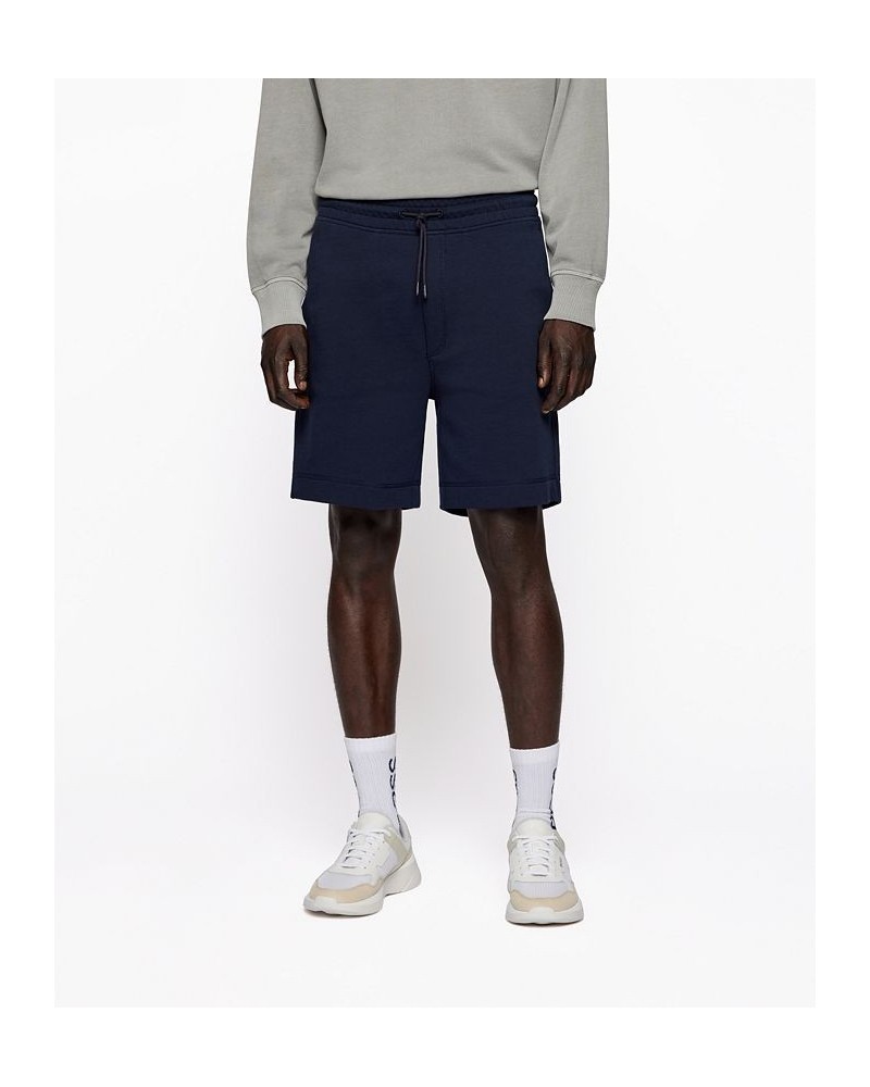 BOSS Men's Drawstring French Terry Shorts Blue $49.98 Shorts