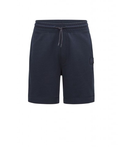 BOSS Men's Drawstring French Terry Shorts Blue $49.98 Shorts