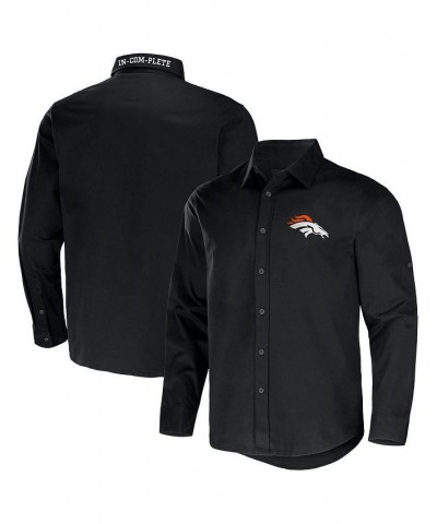 Men's NFL x Darius Rucker Collection by Black Denver Broncos Convertible Twill Long Sleeve Button-Up Shirt $37.94 Shirts