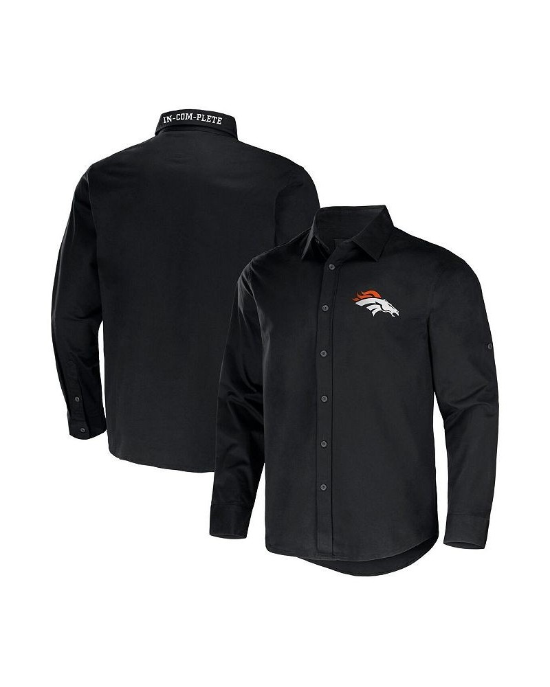 Men's NFL x Darius Rucker Collection by Black Denver Broncos Convertible Twill Long Sleeve Button-Up Shirt $37.94 Shirts