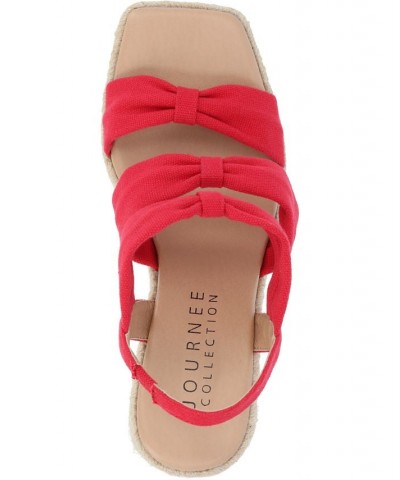 Women's Santorynn Platform Wedge Sandal Red $44.00 Shoes