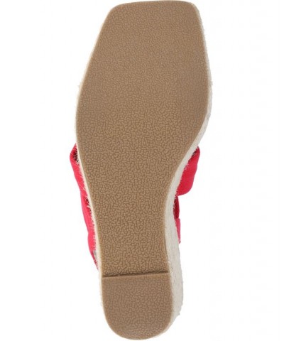 Women's Santorynn Platform Wedge Sandal Red $44.00 Shoes