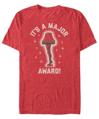 Men's Christmas Story Major Award Short Sleeve T-shirt Red $19.94 T-Shirts