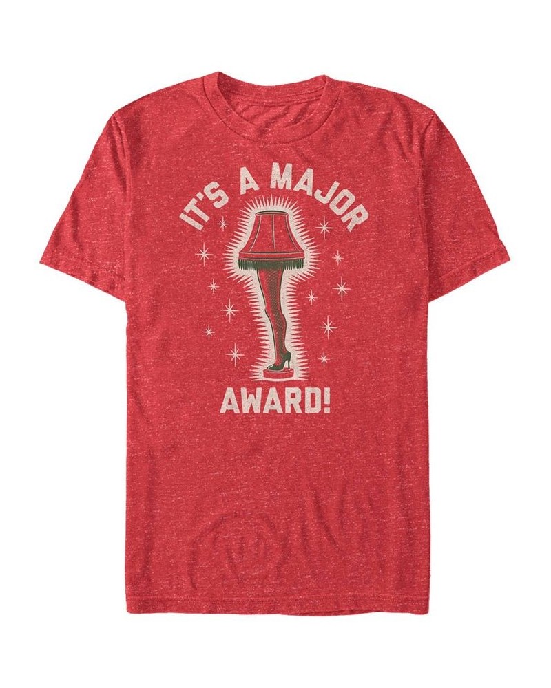 Men's Christmas Story Major Award Short Sleeve T-shirt Red $19.94 T-Shirts