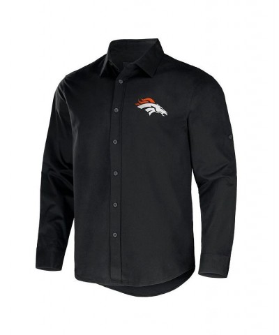 Men's NFL x Darius Rucker Collection by Black Denver Broncos Convertible Twill Long Sleeve Button-Up Shirt $37.94 Shirts