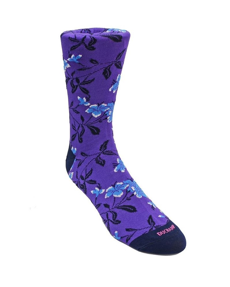 Men's Floral Dress Sock Purple $15.30 Socks