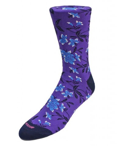 Men's Floral Dress Sock Purple $15.30 Socks