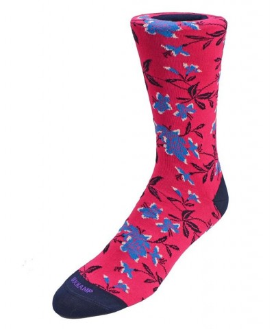 Men's Floral Dress Sock Purple $15.30 Socks