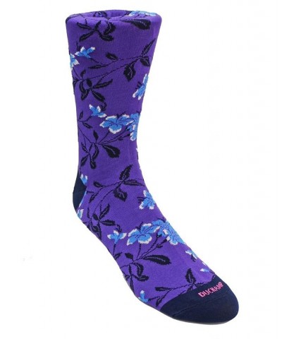 Men's Floral Dress Sock Purple $15.30 Socks