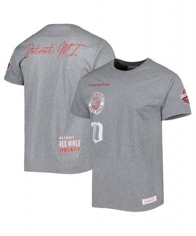 Men's Heather Gray Detroit Red Wings City Collection T-shirt $33.14 T-Shirts