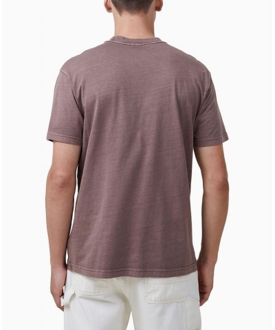 Men's Premium Loose Fit Art Crew Neck T-shirt Brown $18.90 T-Shirts