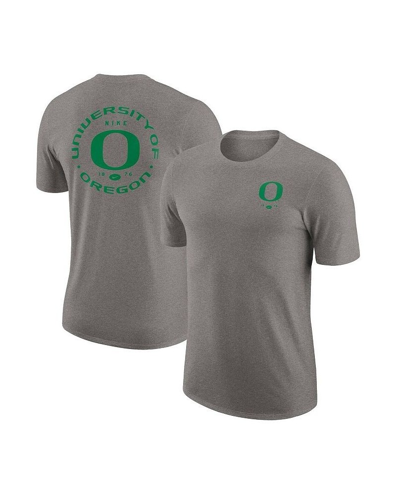 Men's Heather Gray Oregon Ducks Logo 2-Hit Tri-Blend T-shirt $18.90 T-Shirts