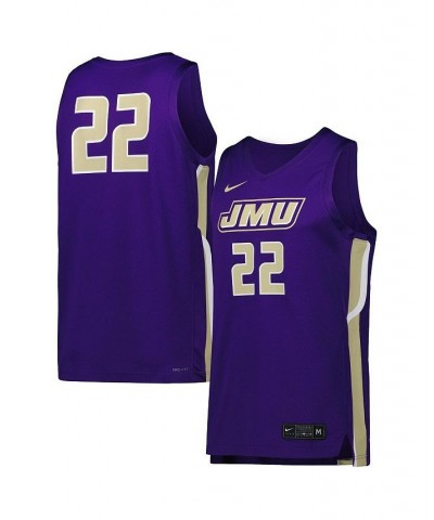 Men's Purple James Madison Dukes Replica Basketball Jersey $36.00 Jersey