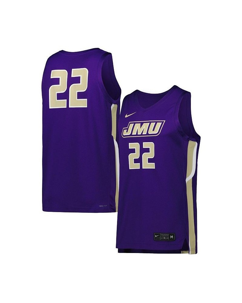 Men's Purple James Madison Dukes Replica Basketball Jersey $36.00 Jersey