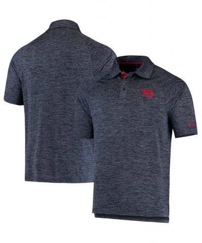 Men's Heathered Navy Dayton Flyers Down Swing Polo $18.40 Polo Shirts