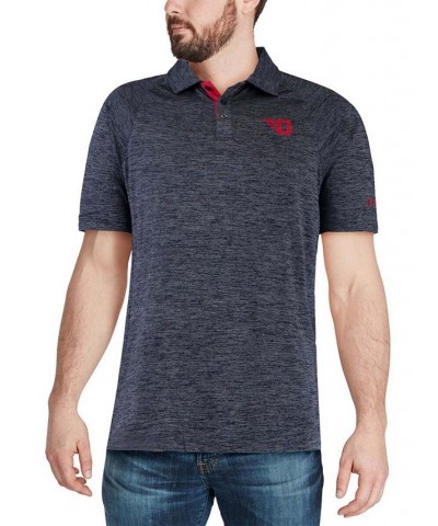 Men's Heathered Navy Dayton Flyers Down Swing Polo $18.40 Polo Shirts