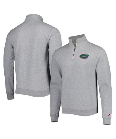 Men's Heather Gray Florida Gators Stack Essential Fleece Quarter-Zip Sweatshirt $30.75 Sweatshirt