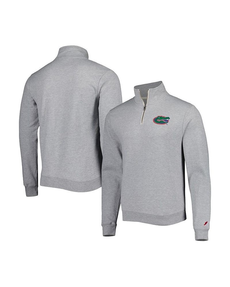 Men's Heather Gray Florida Gators Stack Essential Fleece Quarter-Zip Sweatshirt $30.75 Sweatshirt