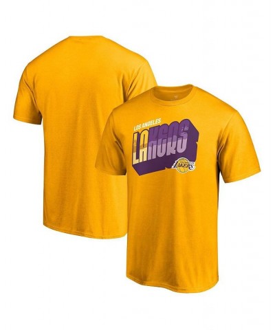 Men's Gold Los Angeles Lakers Dropshadow Beach Hometown Collection T-shirt $18.59 T-Shirts