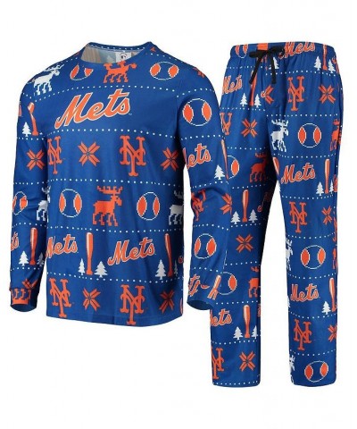 Men's Royal New York Mets Ugly Pajama Sleep Set $32.20 Pajama