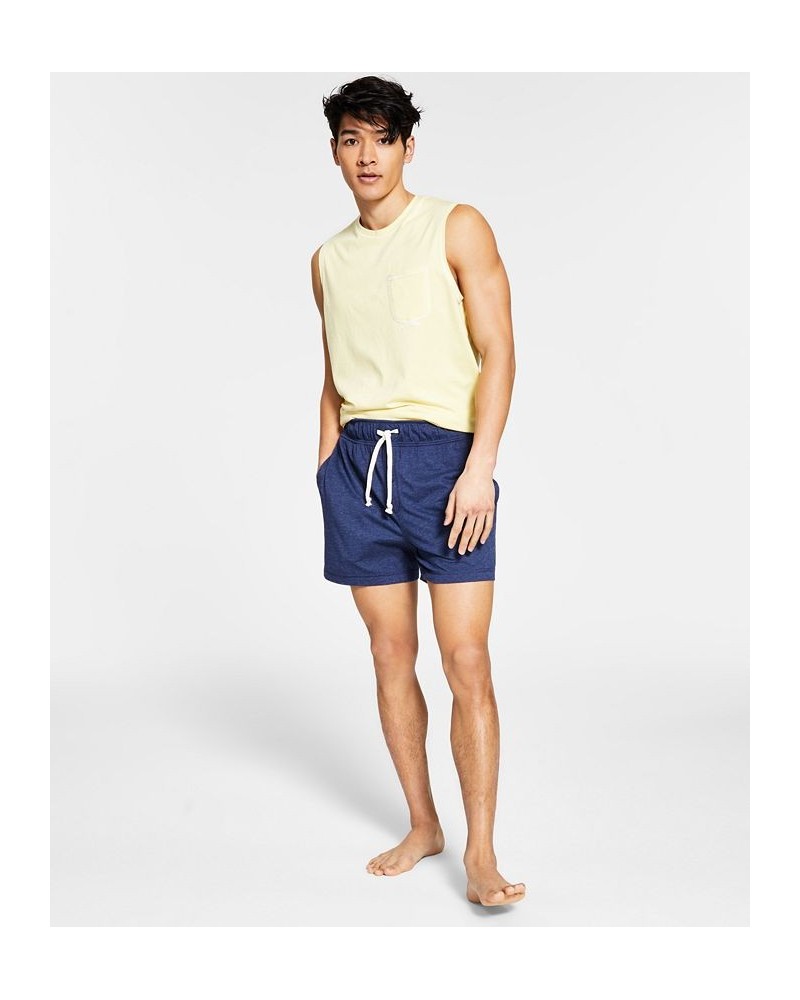 Men's Sunwashed Knit Pajama Shorts Blue $10.46 Pajama