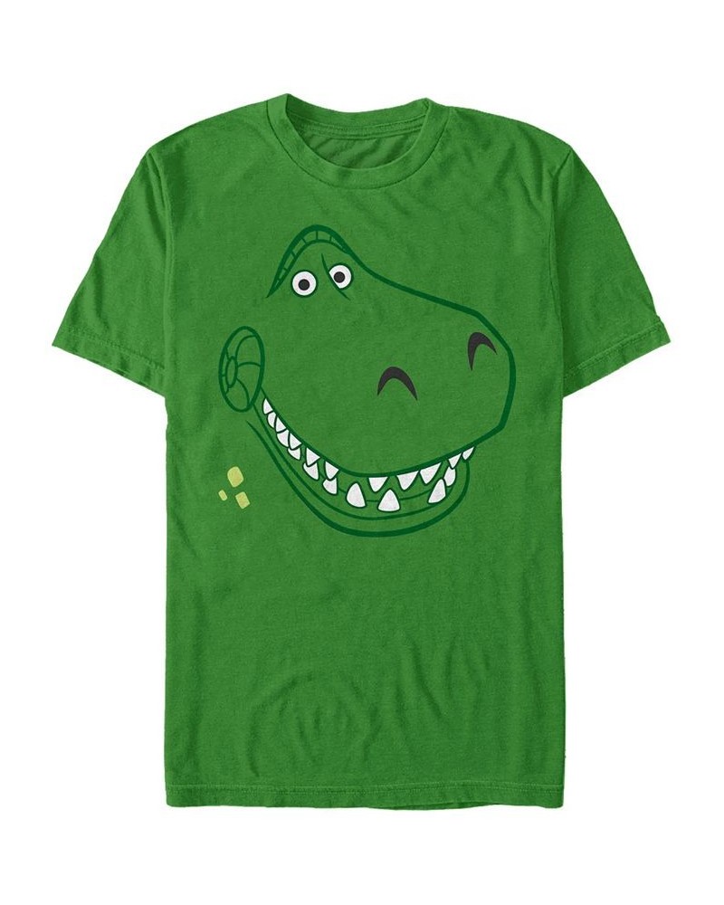 Disney Pixar Men's Toy Story Rex Big Face Costume Short Sleeve T-Shirt Green $17.15 T-Shirts