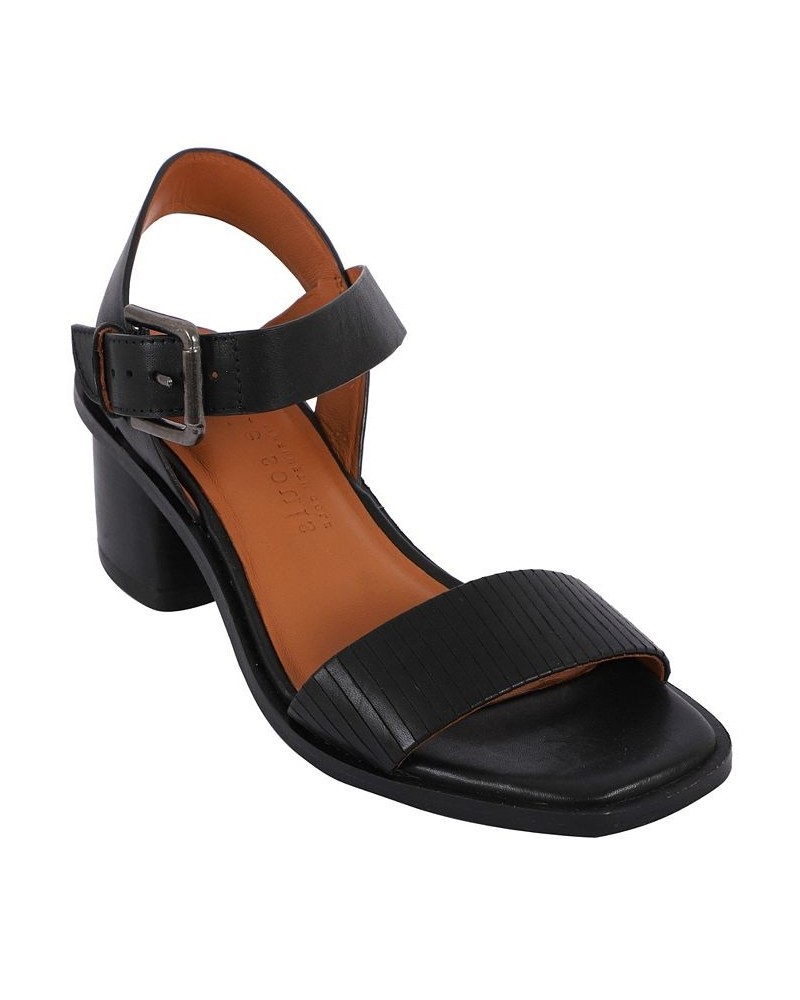 Women's Maddy Block Heeled Sandals Black $69.81 Shoes