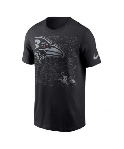 Men's Black Baltimore Ravens RFLCTV T-shirt $21.50 T-Shirts