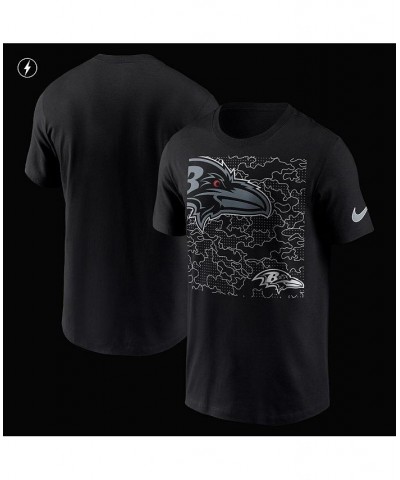 Men's Black Baltimore Ravens RFLCTV T-shirt $21.50 T-Shirts