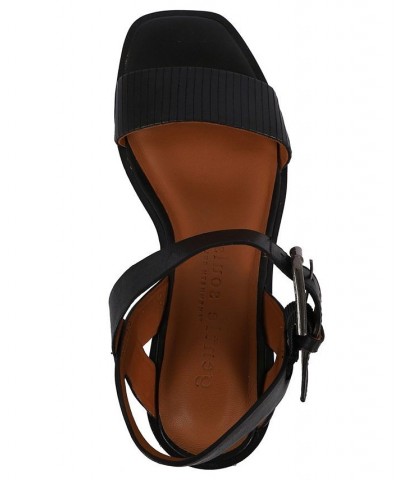 Women's Maddy Block Heeled Sandals Black $69.81 Shoes