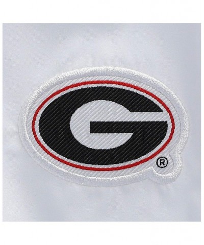 Men's White Georgia Bulldogs Coaches Half-Zip Pullover Jacket $34.40 Jackets