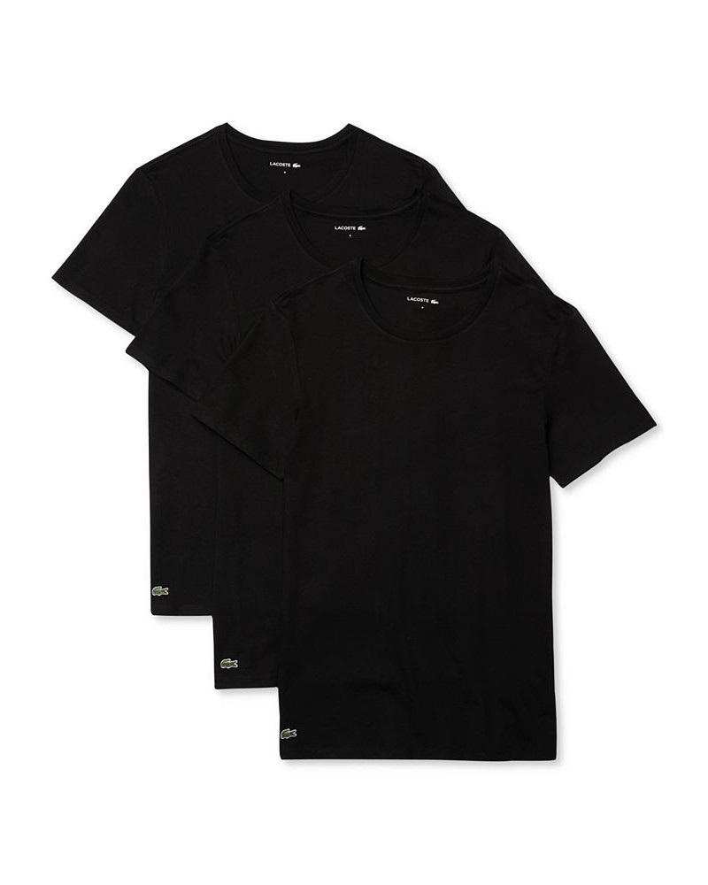 Men's Crew Neck Slim Fit T-shirt Set, 3-Piece Black $26.25 Undershirt