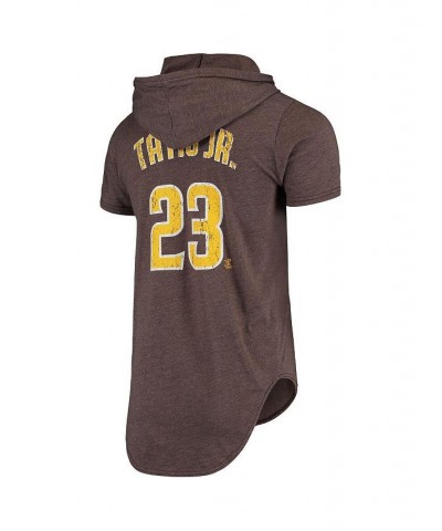 Men's Fernando Tatis Jr. Heathered Brown San Diego Padres Softhand Player Tri-Blend Hoodie T-shirt $30.00 T-Shirts