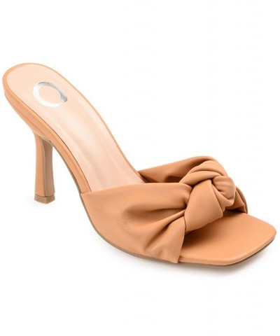 Women's Diorra Knotted Sandals Tan/Beige $38.70 Shoes