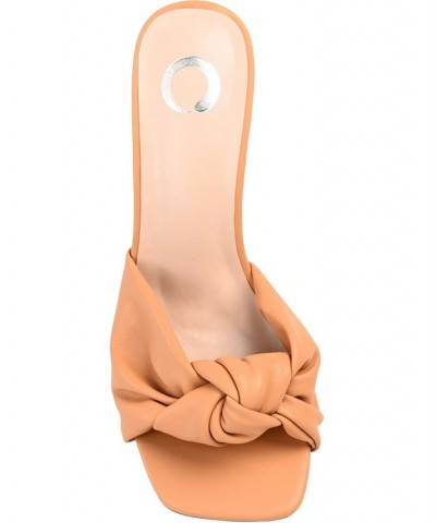 Women's Diorra Knotted Sandals Tan/Beige $38.70 Shoes