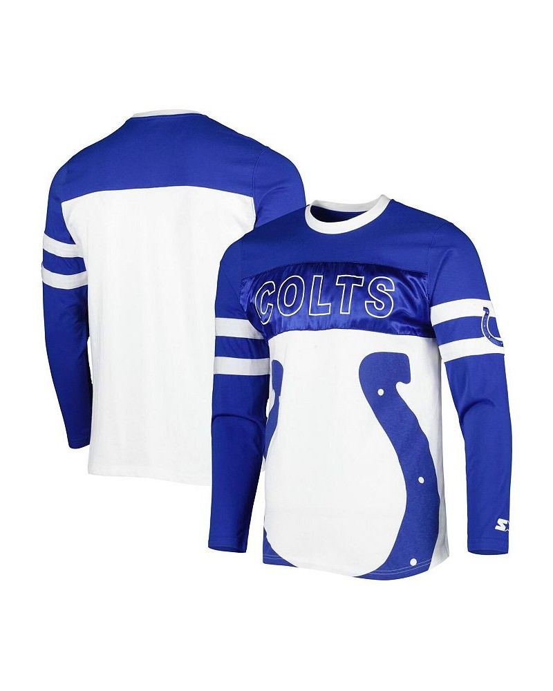 Men's Royal, White Indianapolis Colts Halftime Long Sleeve T-shirt $37.60 T-Shirts