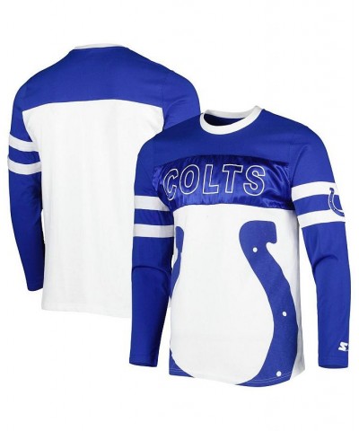 Men's Royal, White Indianapolis Colts Halftime Long Sleeve T-shirt $37.60 T-Shirts