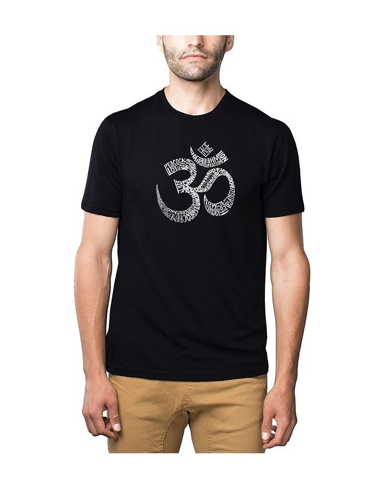 Mens Premium Blend Word Art T-Shirt - Poses Om Black $22.94 T-Shirts