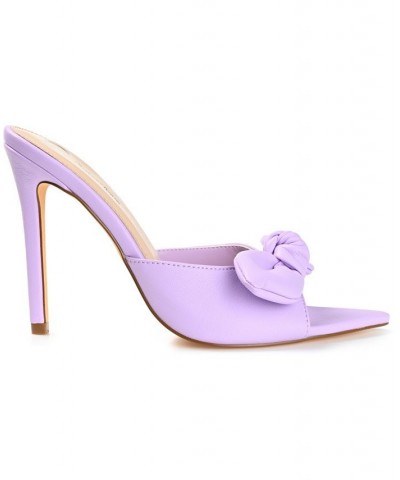 Women's Zelah Bow Stilettos Purple $47.30 Shoes