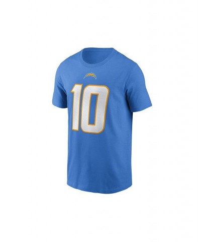 Los Angeles Chargers Men's Pride Name and Number Wordmark 3.0 Player T-shirt Justin Herbert $27.49 T-Shirts