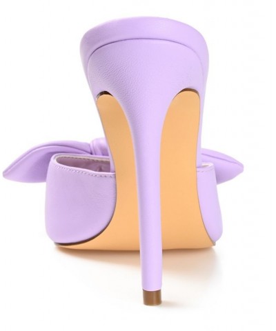 Women's Zelah Bow Stilettos Purple $47.30 Shoes