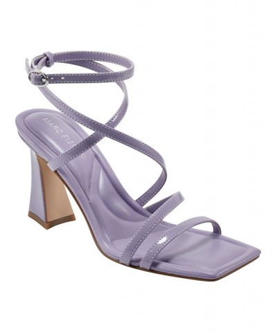 Women's Mahima Strappy Tapered Heel Dress Sandals Purple $48.95 Shoes