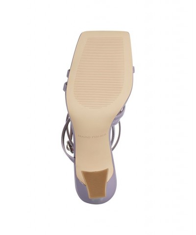 Women's Mahima Strappy Tapered Heel Dress Sandals Purple $48.95 Shoes