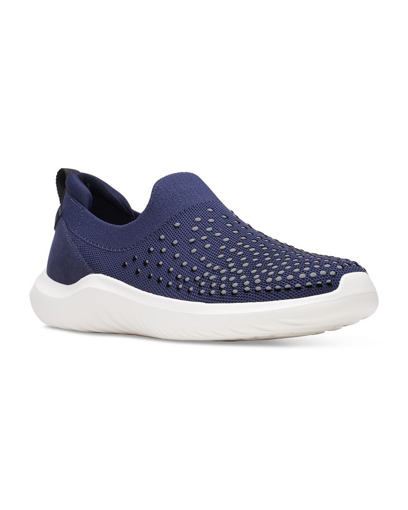 Women's Nova Grove Slip-On Studded Sneakers Blue $32.55 Shoes