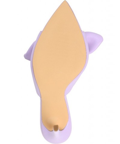 Women's Zelah Bow Stilettos Purple $47.30 Shoes