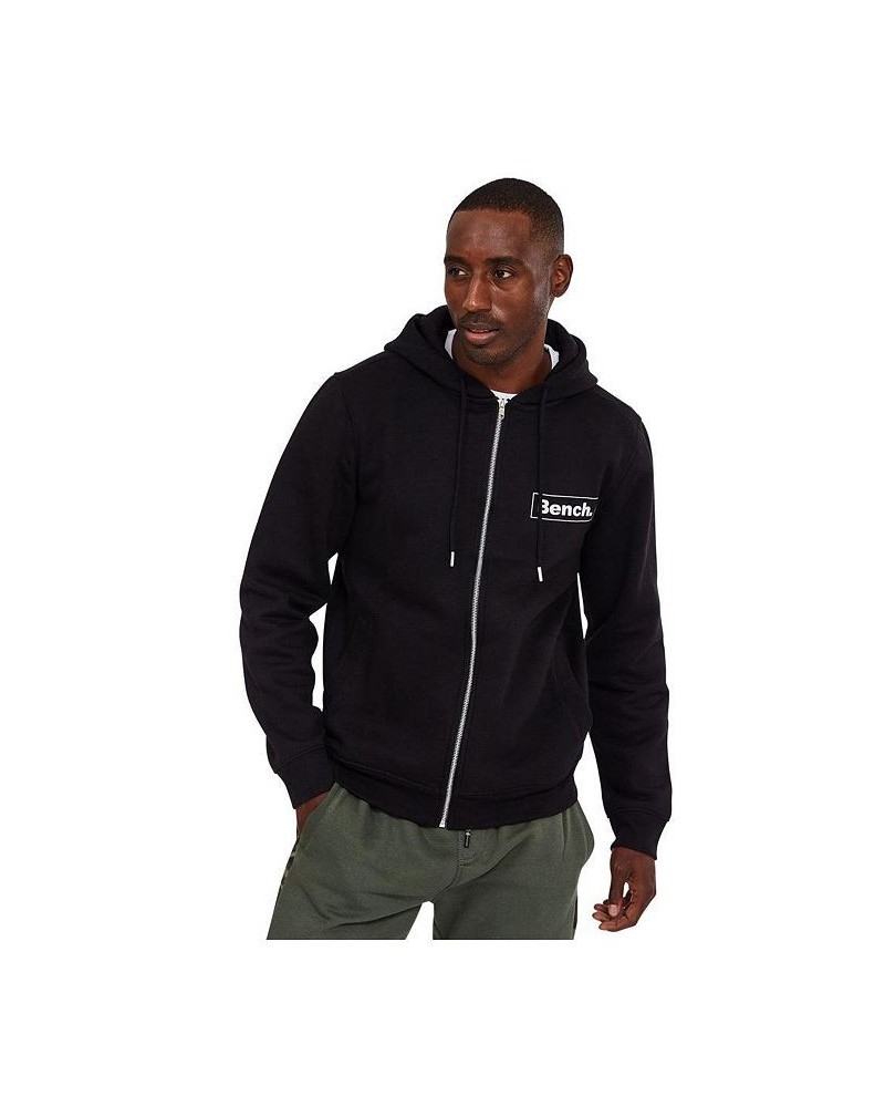 Mens Irving Recycled Cotton Zip Hoodie Black $27.17 Sweatshirt