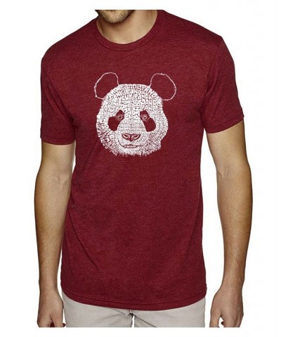 Mens Premium Blend Word Art T-Shirt - Panda Head Red $22.05 T-Shirts