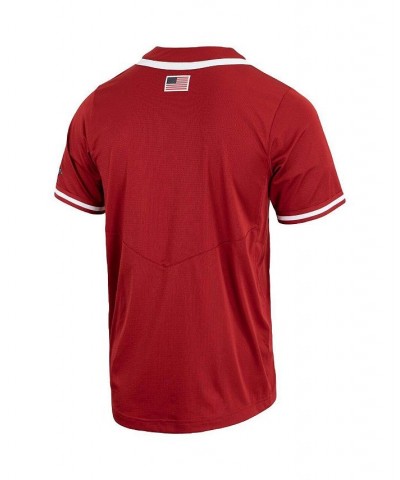 Men's Cardinal Arkansas Razorbacks Replica Full-Button Baseball Jersey $40.00 Jersey